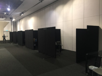 Temporary Covid Testing Booths for the Australian Open in 2022.